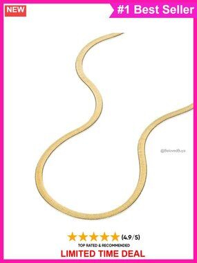 Snake Chain Necklace Stainless Steel 16" Lobster Clasp